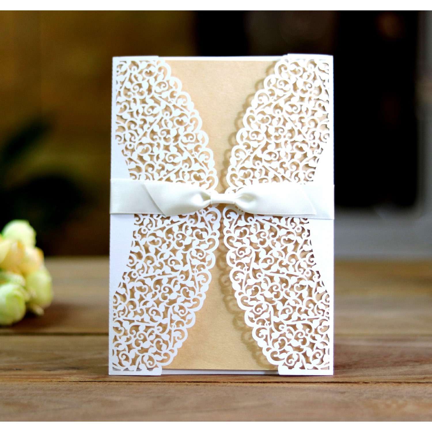 Card Wedding Invitation Laser Marriage Invitation With Envelope Customization